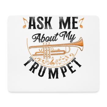Trumpet Player Vintage Ask Me - Mousepad (Querformat) - Weiß - Vorne