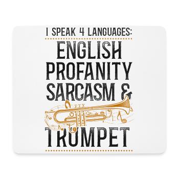 Trompettiste Vintage I Speak 4 - Tapis de souris (format paysage) - blanc - Devant