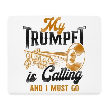 Trumpet Player Vintage My Trumpet - Mousepad (Querformat) - Weiß - Vorne