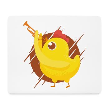 Trumpet Player Girl Chicken - Mousepad (Querformat) - Weiß - Vorne
