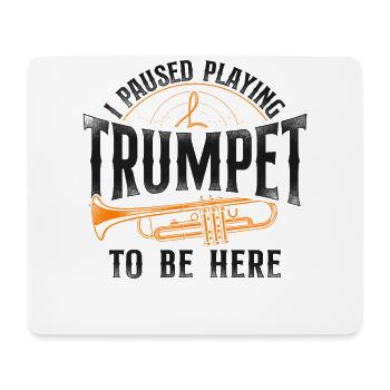Trumpet Player Vintage I Paused - Mousepad (Querformat) - Weiß - Vorne