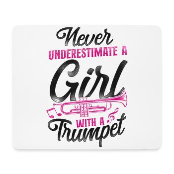 Trumpet Player Vintage Never - Mousepad (Querformat) - Weiß - Vorne
