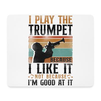 Trumpet Player Vintage Retro I - Mouse Pad (horizontal) - white - Front