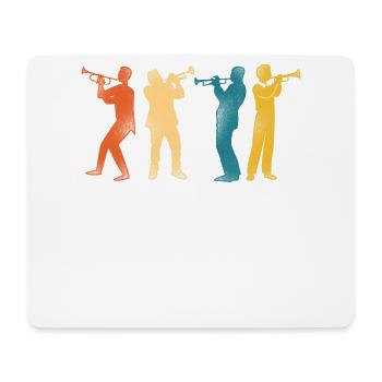 Trumpet Player Retro Vintage - Mousepad (Querformat) - Weiß - Vorne