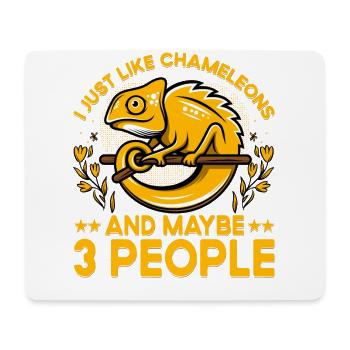 I just like Chameleons and maybe 3 People - Mouse Pad (horizontal) - white - Front