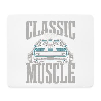 Conception musculaire classique Pour tous les fans de course. - Tapis de souris (format paysage) - blanc - Devant