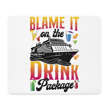 Cruise Ship Vacation Drink Package - Mouse Pad (horizontal) - white - Front