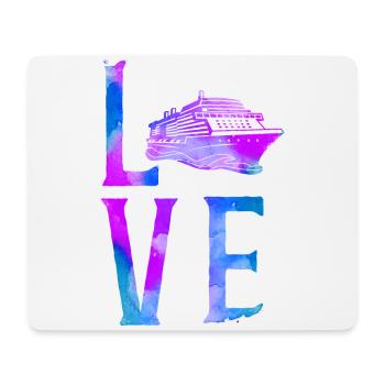 Cruise Ship Vacation Watercolor - Mousepad (Querformat) - Weiß - Vorne