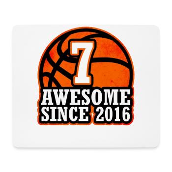 Basketball birthday 7 years old - Mouse Pad (horizontal) - white - Front