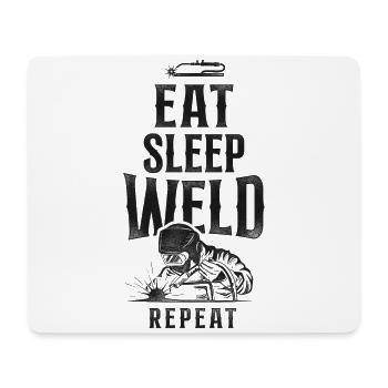 Welder Welding Vintage Eat Sleep - Mousepad (Querformat) - Weiß - Vorne