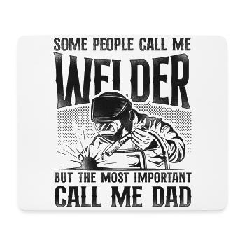 Welder Welding Dad Father Vintage - Mouse Pad (horizontal) - white - Front