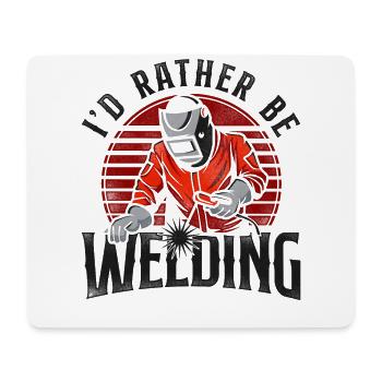 Welder Welding Vintage Retro I'd - Mousepad (Querformat) - Weiß - Vorne