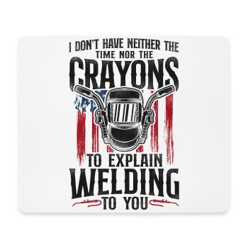 Welder Welding Vintage I Don't - Mousepad (Querformat) - Weiß - Vorne