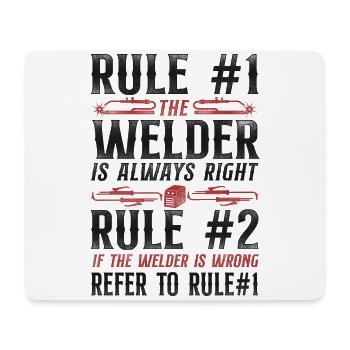 Welder Welding Vintage Rule #1 The - Mousepad (Querformat) - Weiß - Vorne