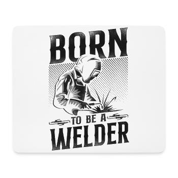 Welder Welding Vintage Born To Be - Mouse Pad (horizontal) - white - Front