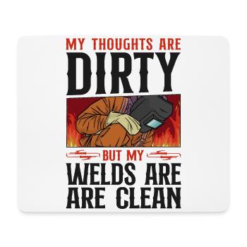 Welder Welding Vintage My Thoughts - Mousepad (Querformat) - Weiß - Vorne