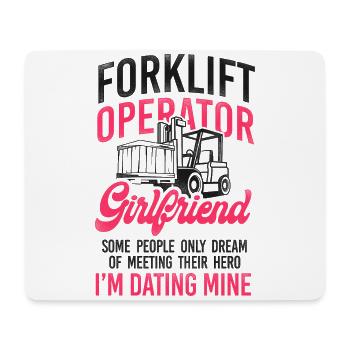 Certified Forklift Truck Operator - Mousepad (Querformat) - Weiß - Vorne
