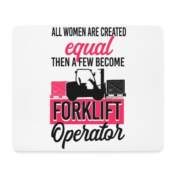 Certified Forklift Truck Operator - Mouse Pad (horizontal) - white - Front