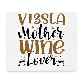 Amateur de vin VIZSLA Mère - Tapis de souris (format paysage) - blanc - Devant