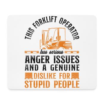 Certified Forklift Truck Operator - Mousepad (Querformat) - Weiß - Vorne