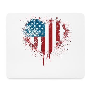 Amerikanischer Flagge USA United States Of America - Mousepad (Querformat) - Weiß - Vorne