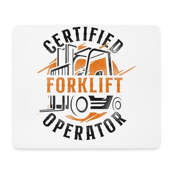 Certified Forklift Truck Operator - Mousepad (Querformat) - Weiß - Vorne