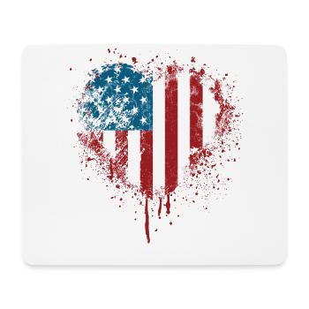Amerikanischer Flagge USA United States Of America - Mousepad (Querformat) - Weiß - Vorne