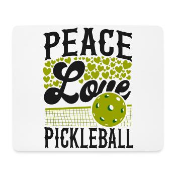 Pickleball Girl Ladies Cute Peace - Mousepad (Querformat) - Weiß - Vorne