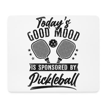 Pickleball La bonne humeur d’aujourd’hui est - Tapis de souris (format paysage) - blanc - Devant