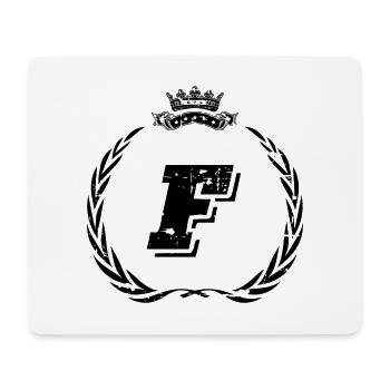 F Buchstabe Kranz - Mousepad (Querformat) - Weiß - Vorne