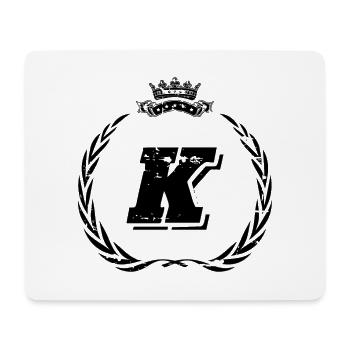 Couronne de lettre K - Tapis de souris (format paysage) - blanc - Devant