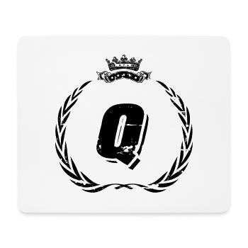 Q Buchstabe Kranz - Mousepad (Querformat) - Weiß - Vorne
