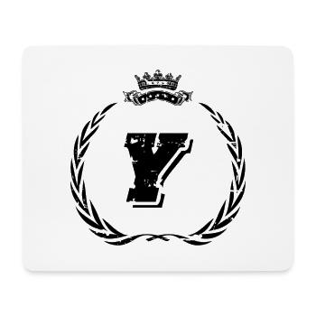 Y Buchstabe Kranz - Mousepad (Querformat) - Weiß - Vorne