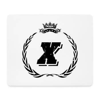 X couronne de lettre - Tapis de souris (format paysage) - blanc - Devant