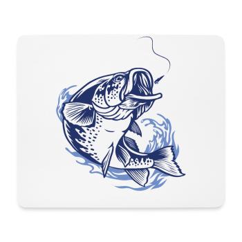 Angeln und Bier Fischen Angel Fischen Fisch - Mousepad (Querformat) - Weiß - Vorne