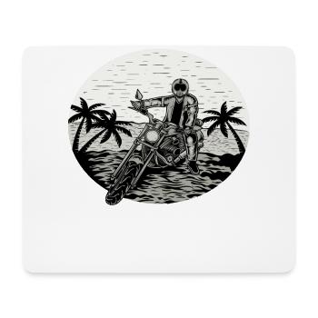 Motorrad Motorradfahrer Biker Feuerstuhl Biken - Mousepad (Querformat) - Weiß - Vorne