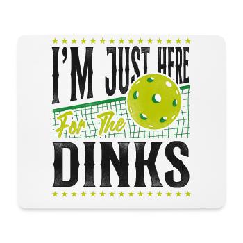Pickleball Pun Je suis juste ici pour - Tapis de souris (format paysage) - blanc - Devant