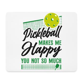 Pickleball Pickleball me fait - Tapis de souris (format paysage) - blanc - Devant