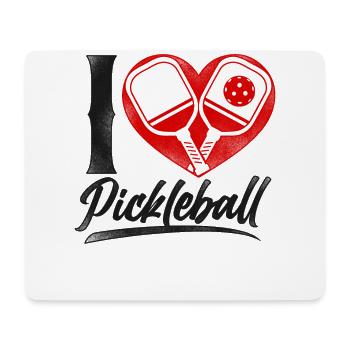 Pickleball Coeur J’aime Pickleball - Tapis de souris (format paysage) - blanc - Devant