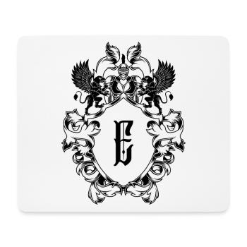 E letter coat of arms - Mouse Pad (horizontal) - white - Front