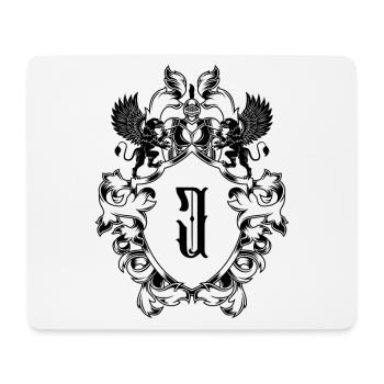 J letter coat of arms - Mouse Pad (horizontal) - white - Front