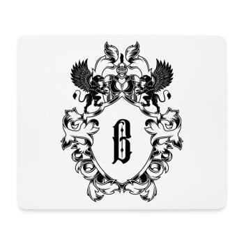 B Buchstabe Wappen - Mousepad (Querformat) - Weiß - Vorne