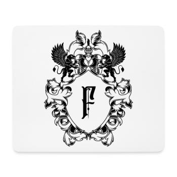 Armoiries de la lettre F - Tapis de souris (format paysage) - blanc - Devant