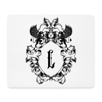 L Letter Coat of Arms - Mouse Pad (horizontal) - white - Front