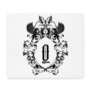 Q Buchstabe Wappen - Mousepad (Querformat) - Weiß - Vorne