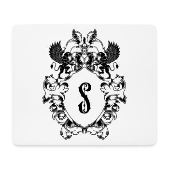 S letter coat of arms - Mouse Pad (horizontal) - white - Front