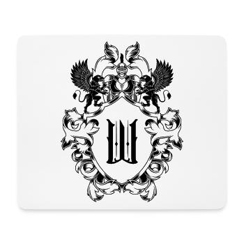 W Buchstabe Wappen - Mousepad (Querformat) - Weiß - Vorne