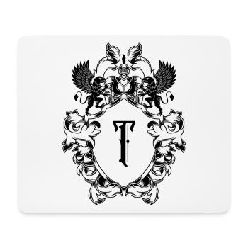 T Buchstabe Wappen - Mousepad (Querformat) - Weiß - Vorne