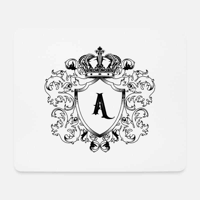 A Buchstabe Wappen - Mousepad (Querformat) - Weiß