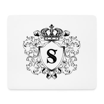 S letter coat of arms - Mouse Pad (horizontal) - white - Front